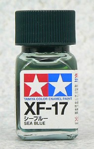 TAMIYA 琺瑯系油性漆 10ml 海藍色 XF-17